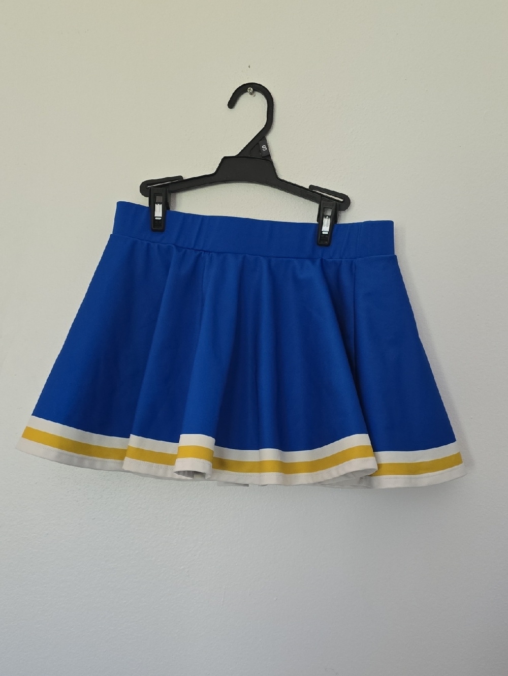 Cheerleader Skirt Skort Blue Yellow Size Womens Medium Cheer Pleated Shorts